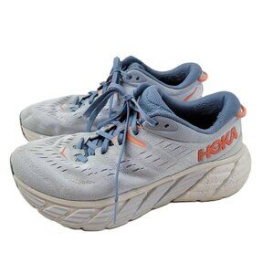 Hoka One One Shoes Women's 8B Blue Fog Plein Air Gaviota 4 Running Walking Shoe